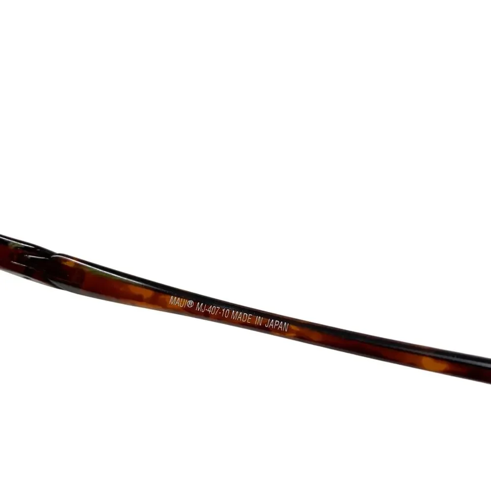 Maui Jim Sport MJ-407-10 Polarized Rimless Sunglasses Tortoise Japan w Case